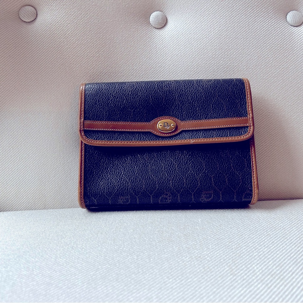 Vintage Christian Dior logo canvas clutch, never used! - Picture 3 of 10